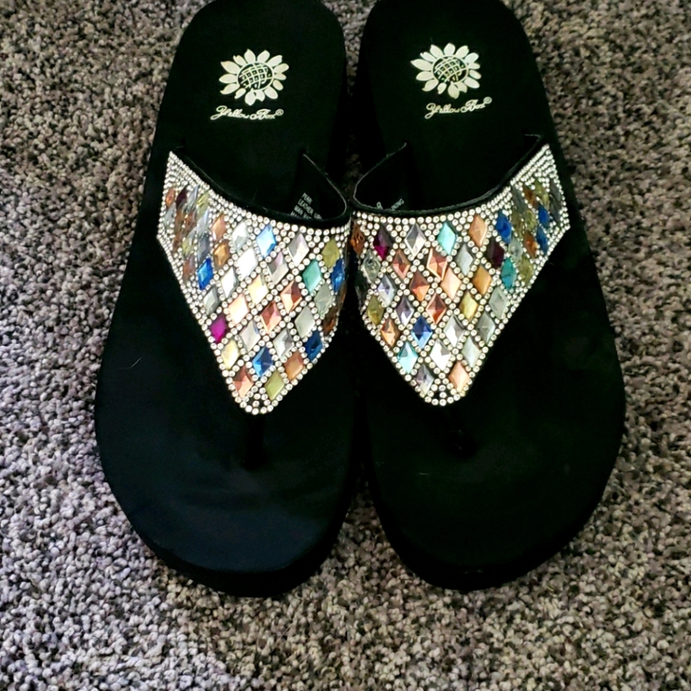 Yellow Box Flip Flops